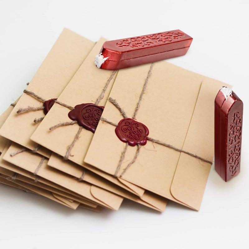 Bememo 12 Pieces Sealing Wax Sticks with Wicks Antique Fire Manuscript Sealing Wax for Seal Stamp(Christmas Color) - Image 4
